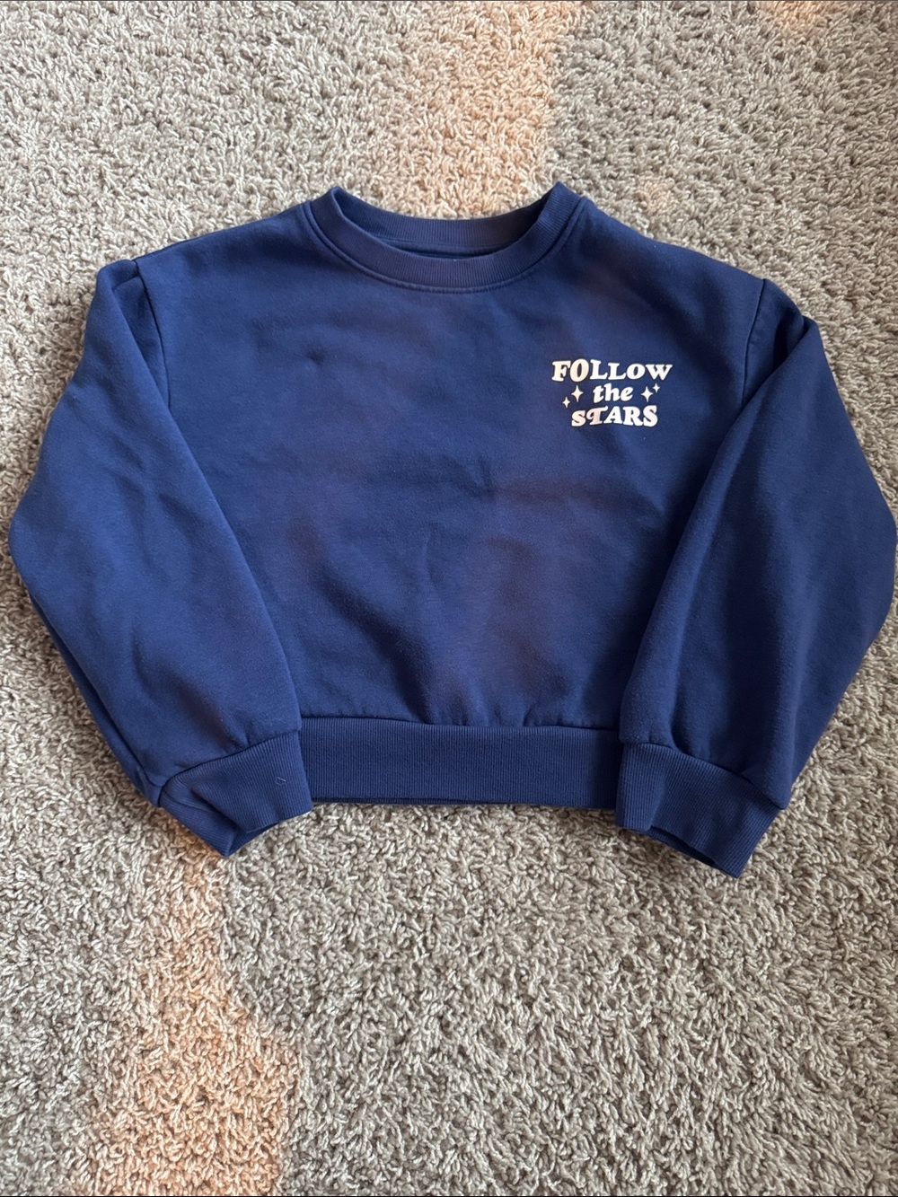 Cat & Jack Navy "Follow the Stars" Crewneck Sweatshirt